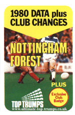 Nottingham Forest 1980 Data Plus Club Changes